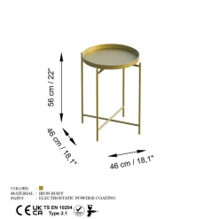 Adelaide Sidobord Guld