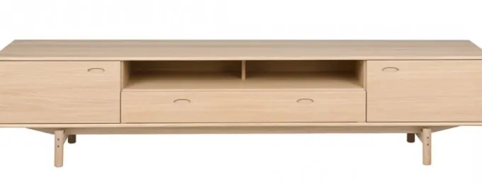 Aeris Mediabänk 233 cm Ljus Ek