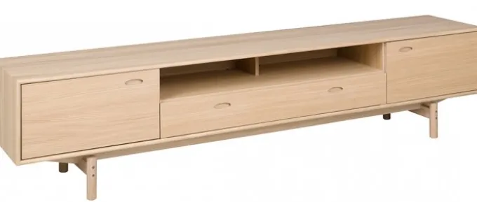 Aeris Mediabänk 233 cm Ljus Ek