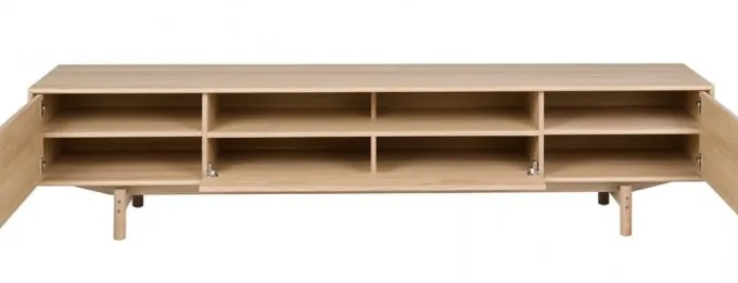 Aeris Mediabänk 233 cm Ljus Ek