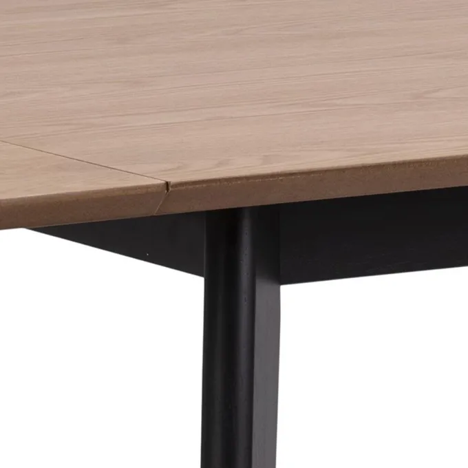 Alba Matbord 80x80/120 cm Ek/Svart