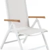 Andy Positionsstol Vit/Offwhite/Teak