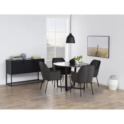 Angers Matbord Rund 110 cm Delhi-marmor