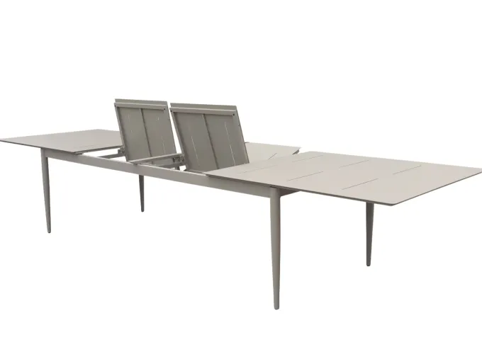 Anzio Matbord XL 110x266-396 cm Khaki
