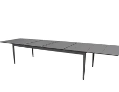 Anzio Matbord XL 110x266-396 cm Svart