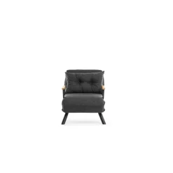 Apia Enkel Mörk (26 x 120 x 60 cm) Grå 1-sits bäddsoffa