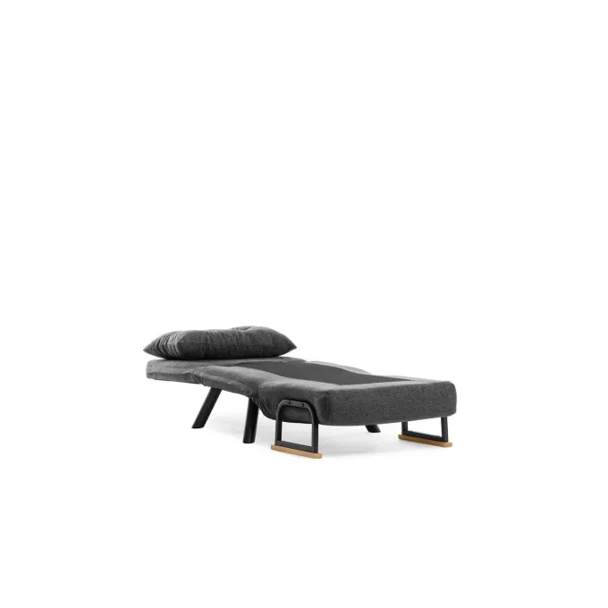 Apia Enkel Mörk (26 x 120 x 60 cm) Grå 1-sits bäddsoffa