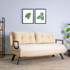 Apia 2-sits Bäddsoffa Creme