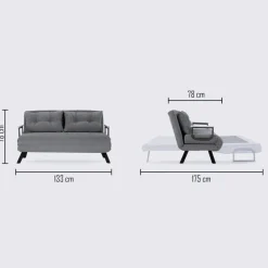 Apia 2-sits Bäddsoffa Creme