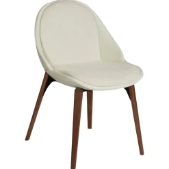 Arch Stol Bone White, Walnut