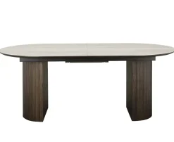 Aria Matbord 100x190-235 cm Keramisk Travertin