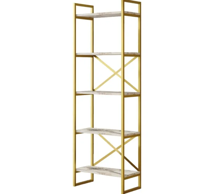 Asmara Bokhylla Marmor / Guld