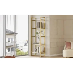 Asmara Bokhylla Marmor / Guld
