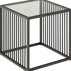 Auxerre Sidobord 40x40x40 cm Härdat glas