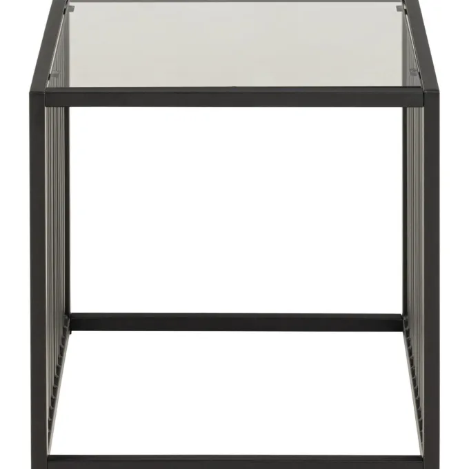 Auxerre Sidobord 40x40x40 cm Härdat glas