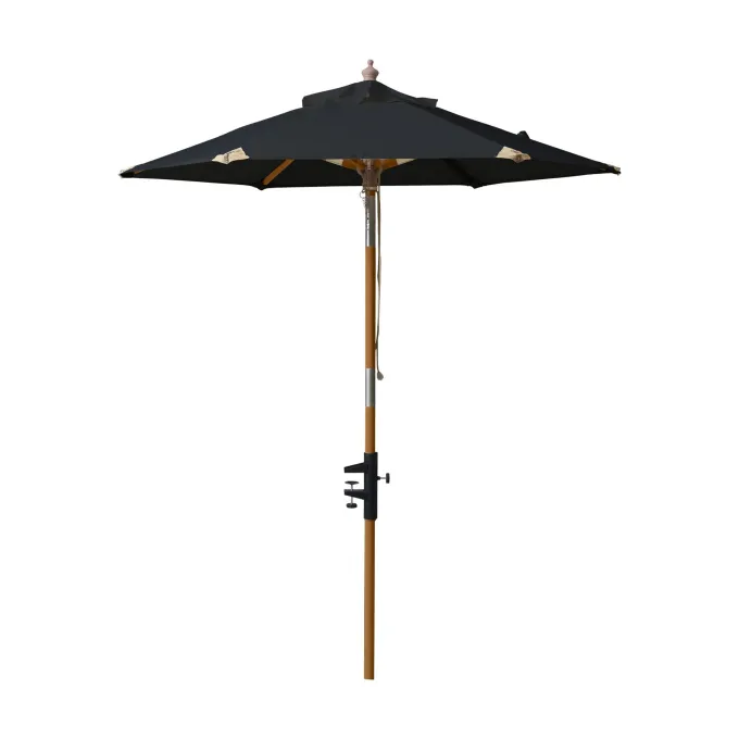 Balkong Ø1,8 m Polyesterduk Parasoll Svart