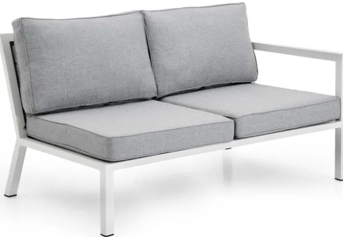 Belfort 2-Sits Soffa H/V Vit/Grå
