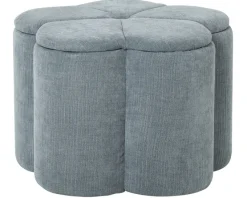 Bellis Sittpuff med Förvaring Ø60 cm Blå