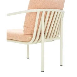 Bendt Fåtölj Pearl White/Teddy Orange