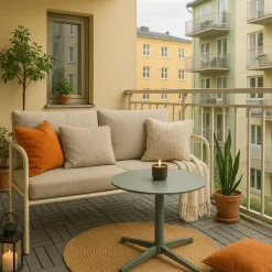 Bendt 2-sits Utesoffa Pearl White/Teddy Beige