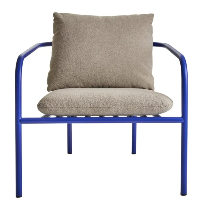 Bendt Utefåtölj Indigo Blue/Teddy Beige