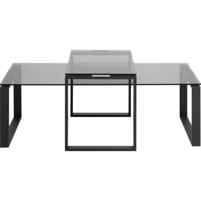 Benz Satsbord 45x115x69 cm Svart/Glas