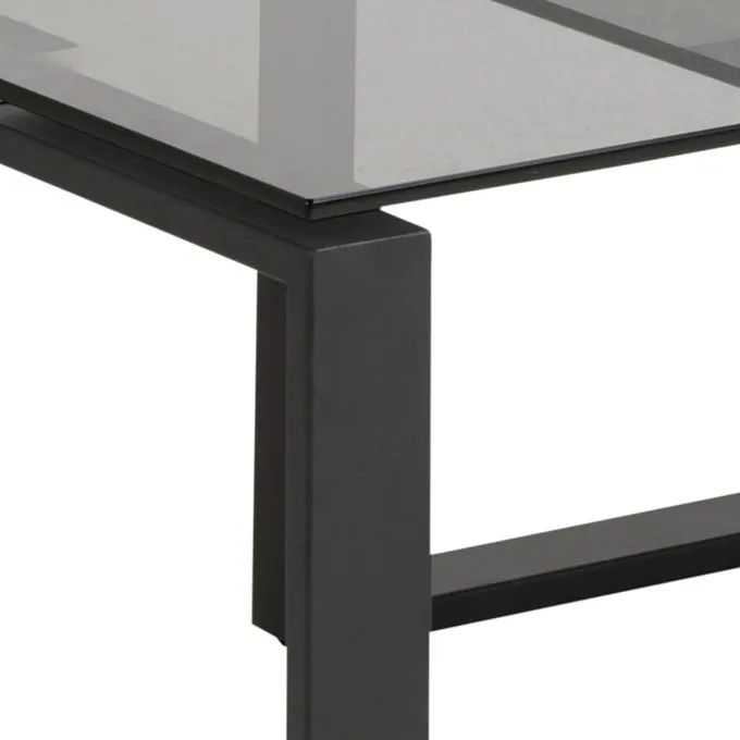 Benz Satsbord 45x115x69 cm Svart/Glas