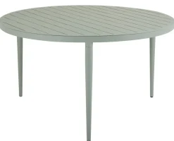 Bigby Matgrupp Rund 130 cm ink 6st Delia stolar Dusty Green / Vit