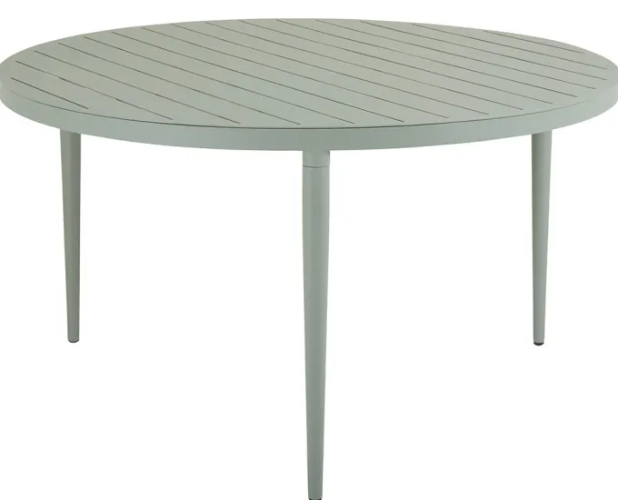 Bigby Matgrupp Rund 130 cm ink 6st Delia stolar Dusty Green / Vit