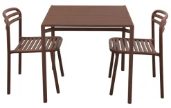 Bliss Matgrupp - Bord 80x80 cm + 2 st Stolar Desert Red
