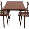 Bliss Matgrupp - Bord 130x80 cm + 4 st Stolar Desert Red