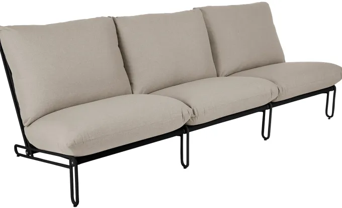 Blixt 3-sits soffa Svart/Beige