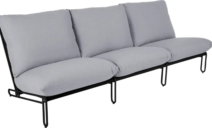 Blixt 3-sits soffa Svart/Grå