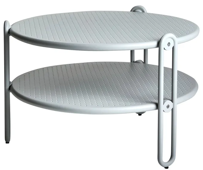Blixt Utesoffbord 65x42 cm Light Grey