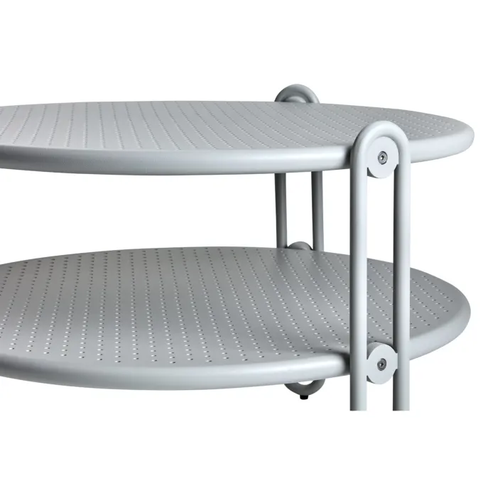 Blixt Utesoffbord 65x42 cm Light Grey