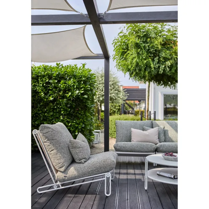 Blixt Utesoffbord 85x39 cm Light Grey