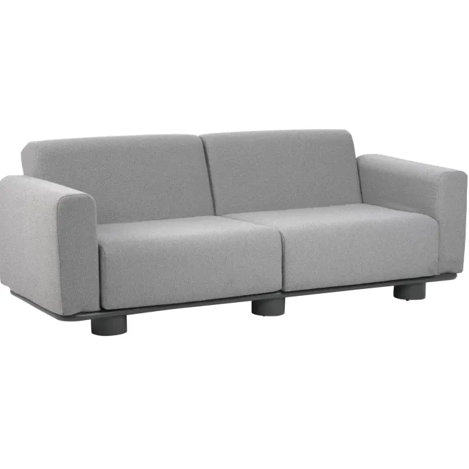Bolster 2,5-sits Soffa 209x94 cm Antracit/Teddy Grey