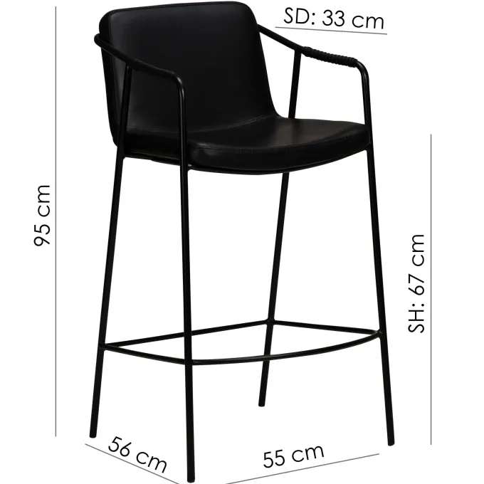 Boto Barstol Vintage Black