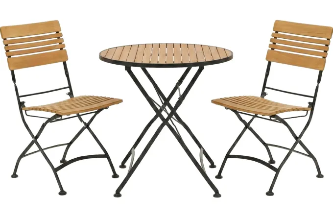Brewer Cafegrupp 85 cm Teak/Svart