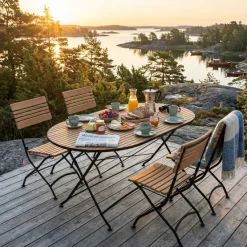 Brewer Matbord 160x85 cm Teak/Svart