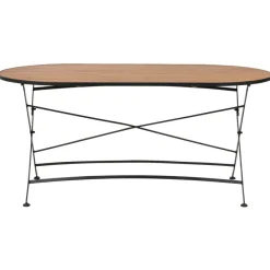 Brewer Matgrupp 160 cm Teak/Svart