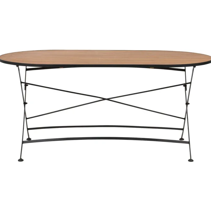 Brewer Matgrupp 160 cm Teak/Svart