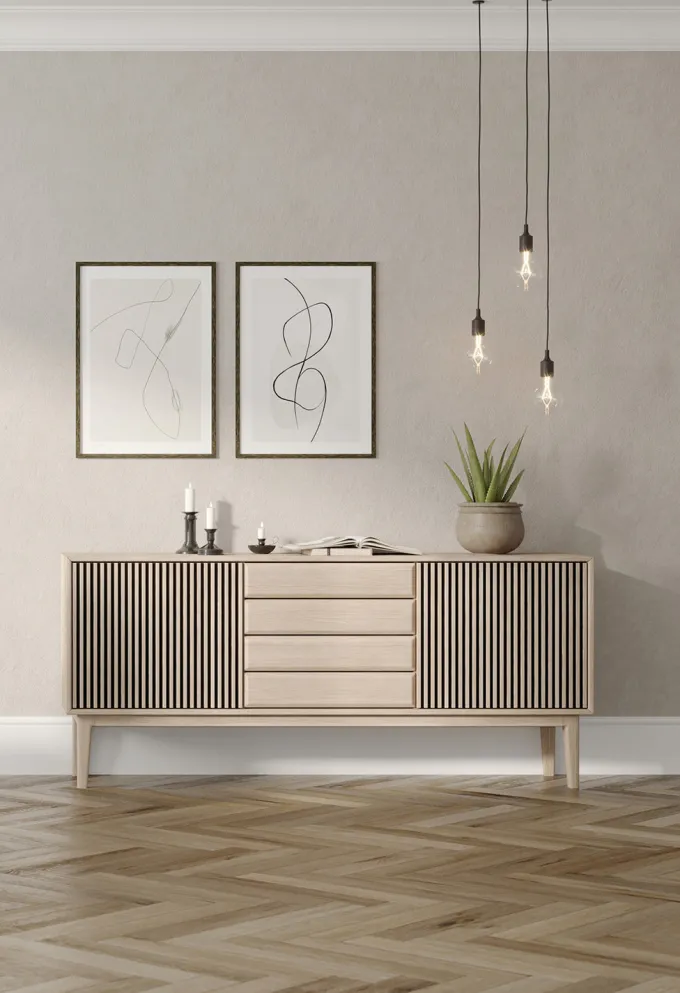 Broholm Sideboard Lameller 183x81 cm Vitoljad Ek