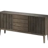 Broholm Sideboard Lameller 183x81 cm Rökoljad Ek