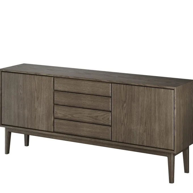 Broholm Solid Sideboard 183x81 cm Rökoljad Ek
