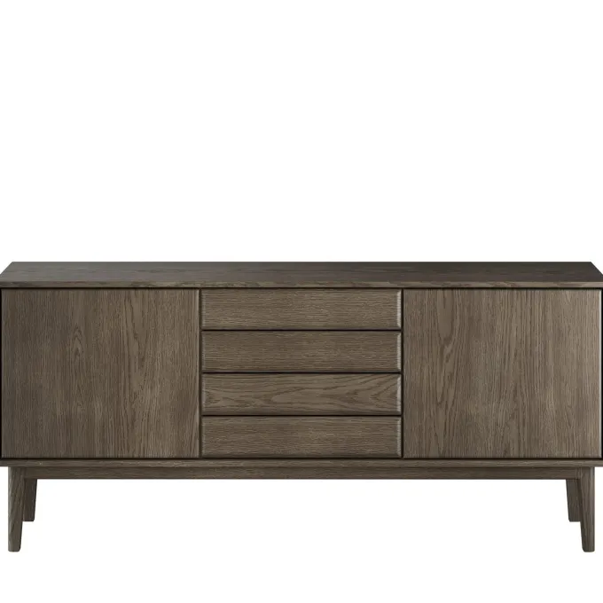 Broholm Solid Sideboard 183x81 cm Rökoljad Ek