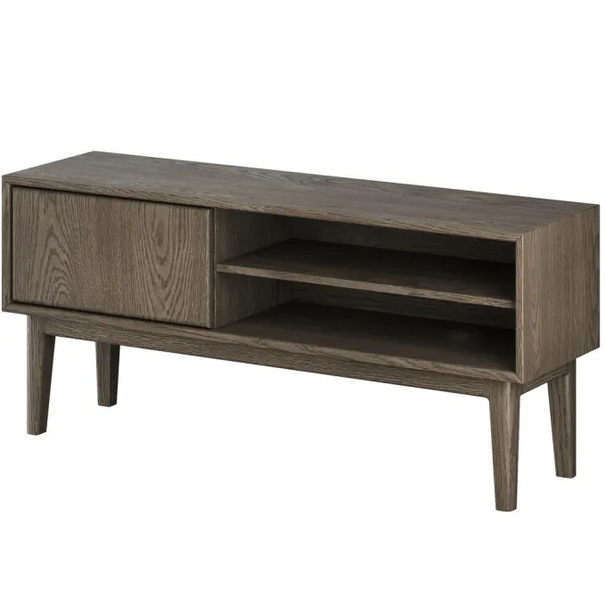 Broholm Solid TV-bänk 124x55 cm Rökoljad Ek