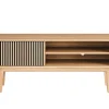 Broholm TV-bänk Lameller 124x55 cm Oljad Ek