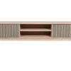 Broholm XL TV-bänk Lameller 160x55 cm Vitoljad Ek