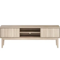 Broholm XL TV-bänk 160x55 cm Vitoljad Ek